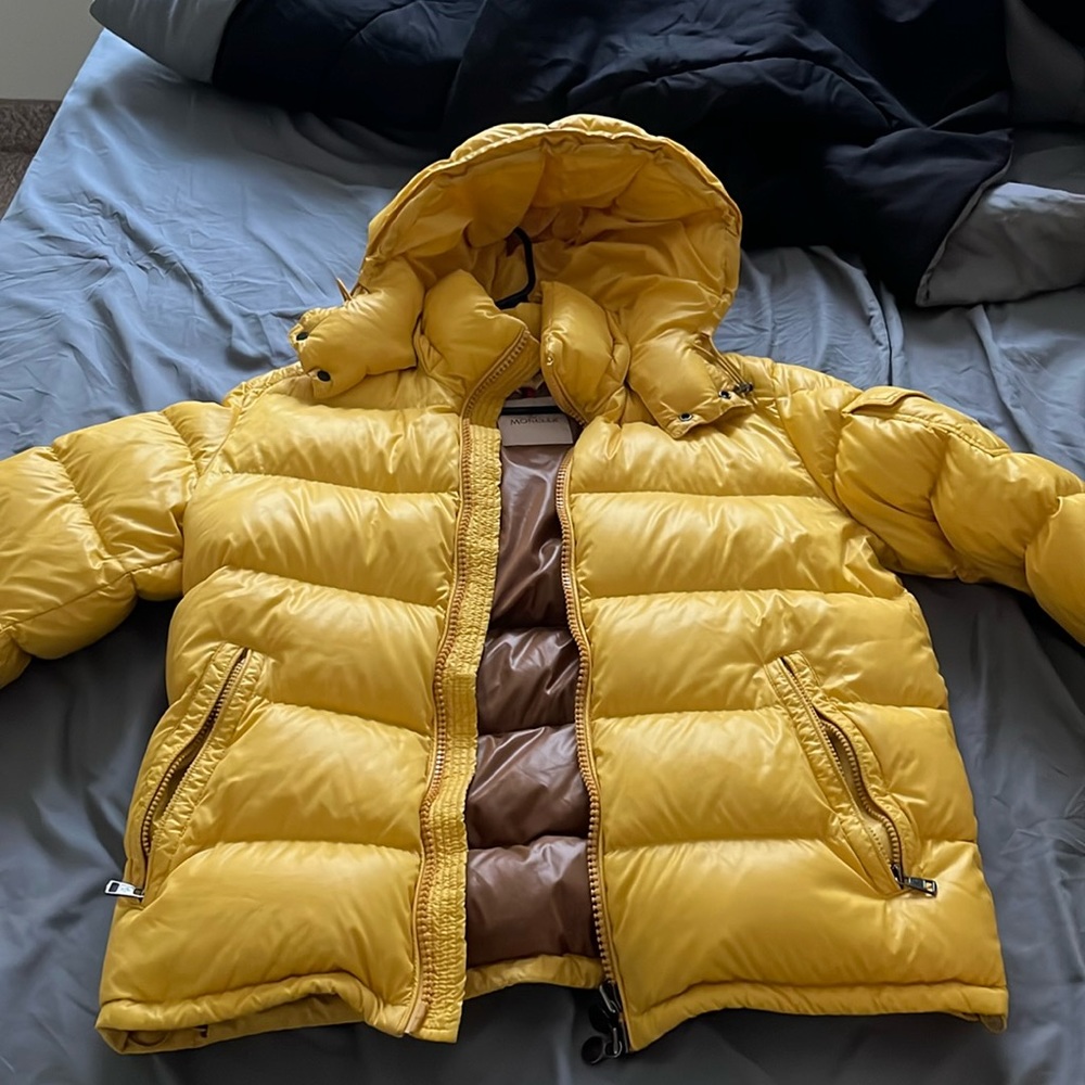 Yellow moncler maya size 3